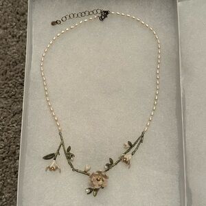 Floral Magnolia Pearl Necklace
